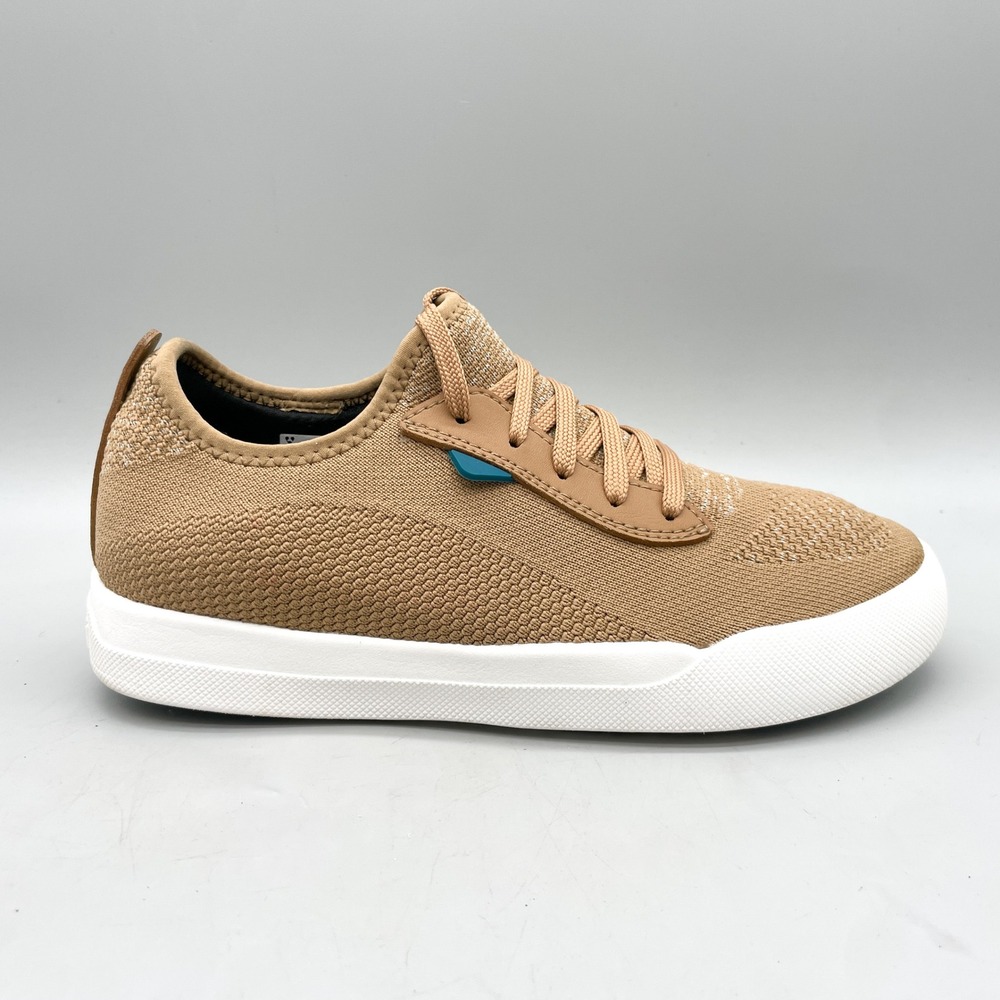 Vessi Womens 8 Weekend Sneakers Oak Brown White Waterproof Knit Casual Gorpcore